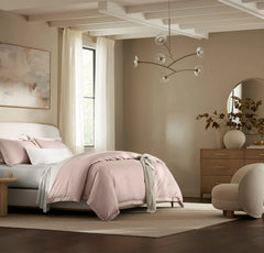 Signature Hemmed Duvet Set - Dusty Rose