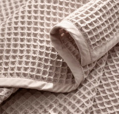 Waffle Bed Blanket - Dusty Rose
