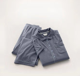 Soft Knit Short Sleeve & Pants Pajama Set - Mineral