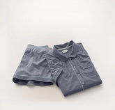 Soft Knit Short Sleeve & Shorts Pajama Set - Mineral