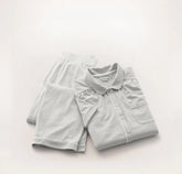 Soft Knit Short Sleeve & Pants Pajama Set - Mist