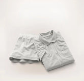 Soft Knit Short Sleeve & Shorts Pajama Set - Mist
