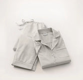 Signature Short Sleeve & Pants Pajama Set - Pewter