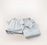 Signature Short Sleeve & Shorts Pajama Set - Sky