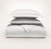 Percale Hemmed Duvet Set - Mist