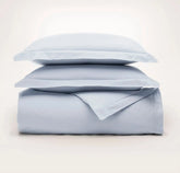 Percale Hemmed Duvet Set - Hydrangea