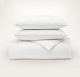 Waffle Duvet Set - White Dobby Stripe