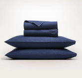 Flannel Sheet Set - Heathered Navy