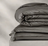 Reserve Embellished Duvet Set - Stone/Stone Embroidered Lattice