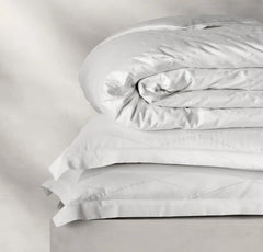 Reserve Embellished Duvet Set - White/White Embroidered Lattice