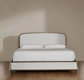 Upholstered Curve Bed - Mist