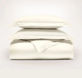 Signature Hemmed Duvet Set - Cream
