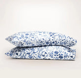 Signature Hemmed Pillowcase Set - Navy Botanical