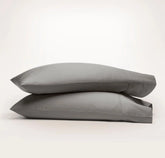 Percale Hemmed Pillowcase Set - Stone