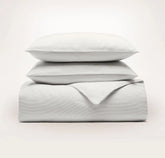 Ottoman Rib Duvet Set - White