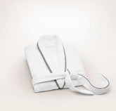 Men's Plush Robe - White/Stone