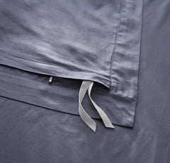 Signature Hemmed Duvet Set - Mineral
