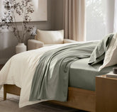 Percale Hemmed Sheet Set - Sageleaf
