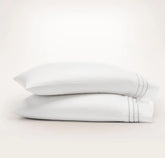 Signature Hemmed Pillowcase Set - White/Shore Triple Framed