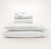 Signature Hemmed Sheet Set - White/Shore Triple Framed