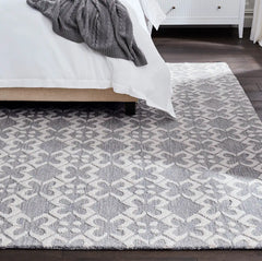 Cotton Tile Rug - Pewter