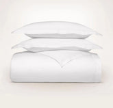 Percale Embellished Duvet Set - White/White Embroidered