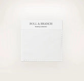 Percale Hemmed Fabric Swatch - White