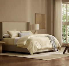 Signature Embellished Duvet Set - Cream/Sand Ladder Stitch