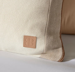 Court Knit Pillow Cover - Cream