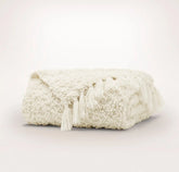 Cozy Boucle Throw Blanket - Cream