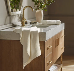 Plush Hand Towels (Pair) - Cream
