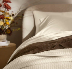 Waffle Bed Blanket - Espresso