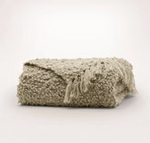 Cozy Boucle Throw Blanket - Heathered Oak