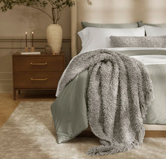 Cozy Boucle Throw Blanket - Heathered Pewter