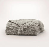 Cozy Boucle Throw Blanket - Heathered Pewter
