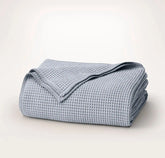 Waffle Bed Blanket - Hydrangea/Bay Whipstitch