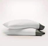 Signature Embellished Pillowcase Set - White/Juniper Colorblock