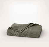 Aran Knit Throw Blanket - Juniper