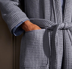 Men's Waffle Robe - Mineral