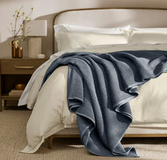 Waffle Bed Blanket - Mineral