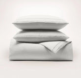 Signature Embellished Duvet Set - Mist/Mist Ladder Stitch