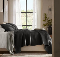 Signature Textured Stitch Quilted Sham - Night