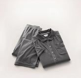 Soft Knit Short Sleeve & Pants Pajama Set - Night