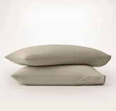 Signature Embellished Pillowcase Set - Oak/Walnut Piped Edge