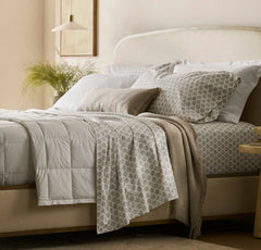 Percale Hemmed Pillowcase Set - Oak Dot Blossom