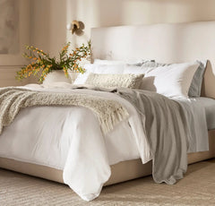 Modern Crochet Bed Blanket - Oak