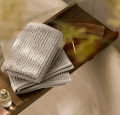 Turkish Ribbed Washcloths (Pair) - Oak
