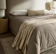 Percale Quilted Down Alternative Comforter - Oak