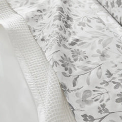 Signature Hemmed Sheet Set - Pewter Botanical