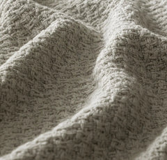 Modern Crochet Bed Blanket - Pewter